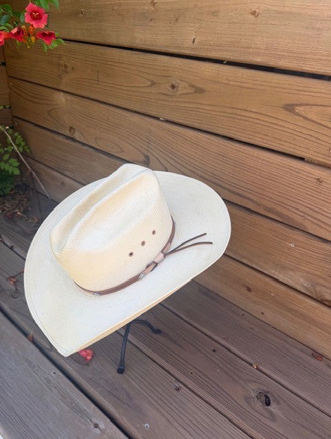 Vintage Stetson 10X Shantung Panama Straw Cowboy Hat